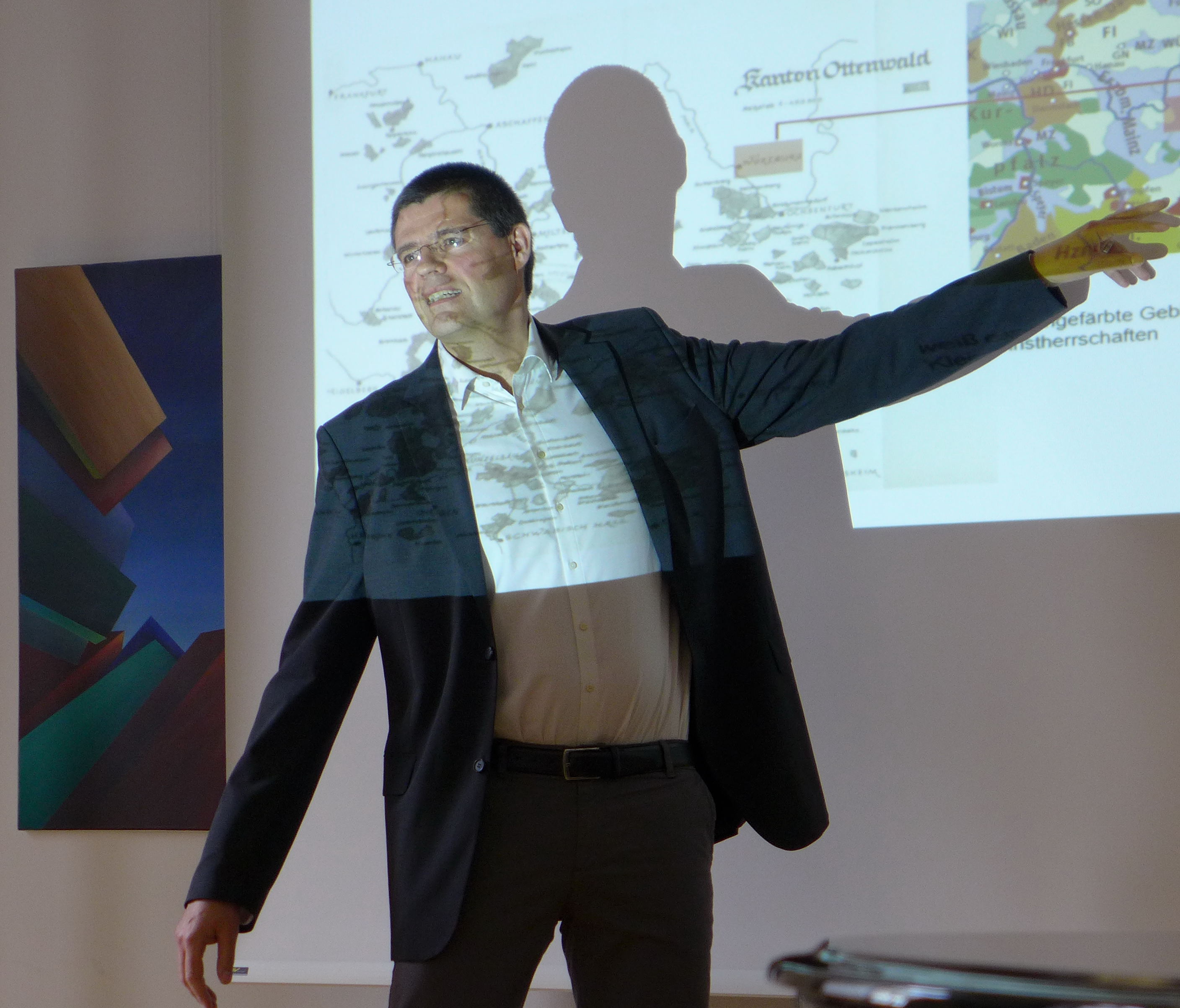 Prof. Dr. Stephan Laux (Universität Trier) hält den Eröffnungsvortrag "Das Landjudentum - Entstehung und Lebenswelt".