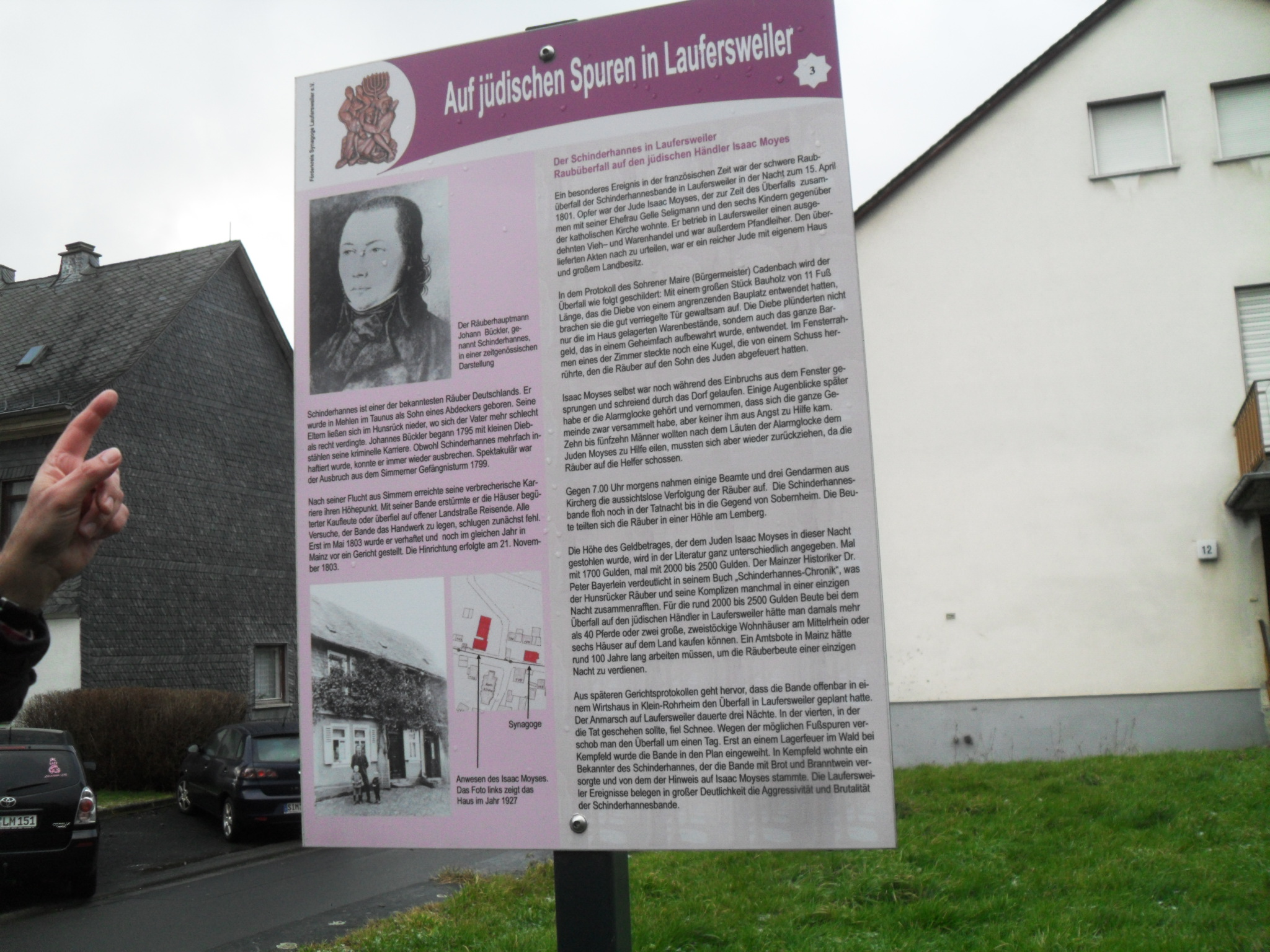 Weg der Erinnerung, Station 2: Überfall des Schinderhannes auf den jüdischen Händler Isaac Moyses