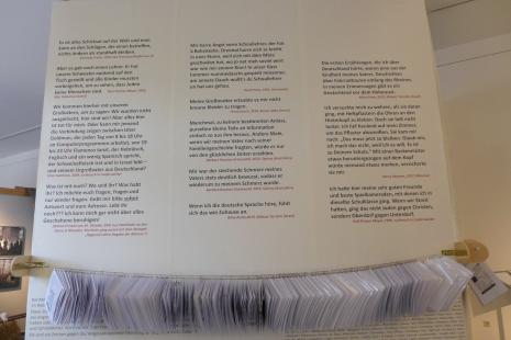"Ein Mensch ist erst vergessen, wenn sein Name vergessen ist" (Talmud): Installation zum Gedenken an die Opfer des Nationalsozialismus im Rhein-Hunsrück-Kreis.